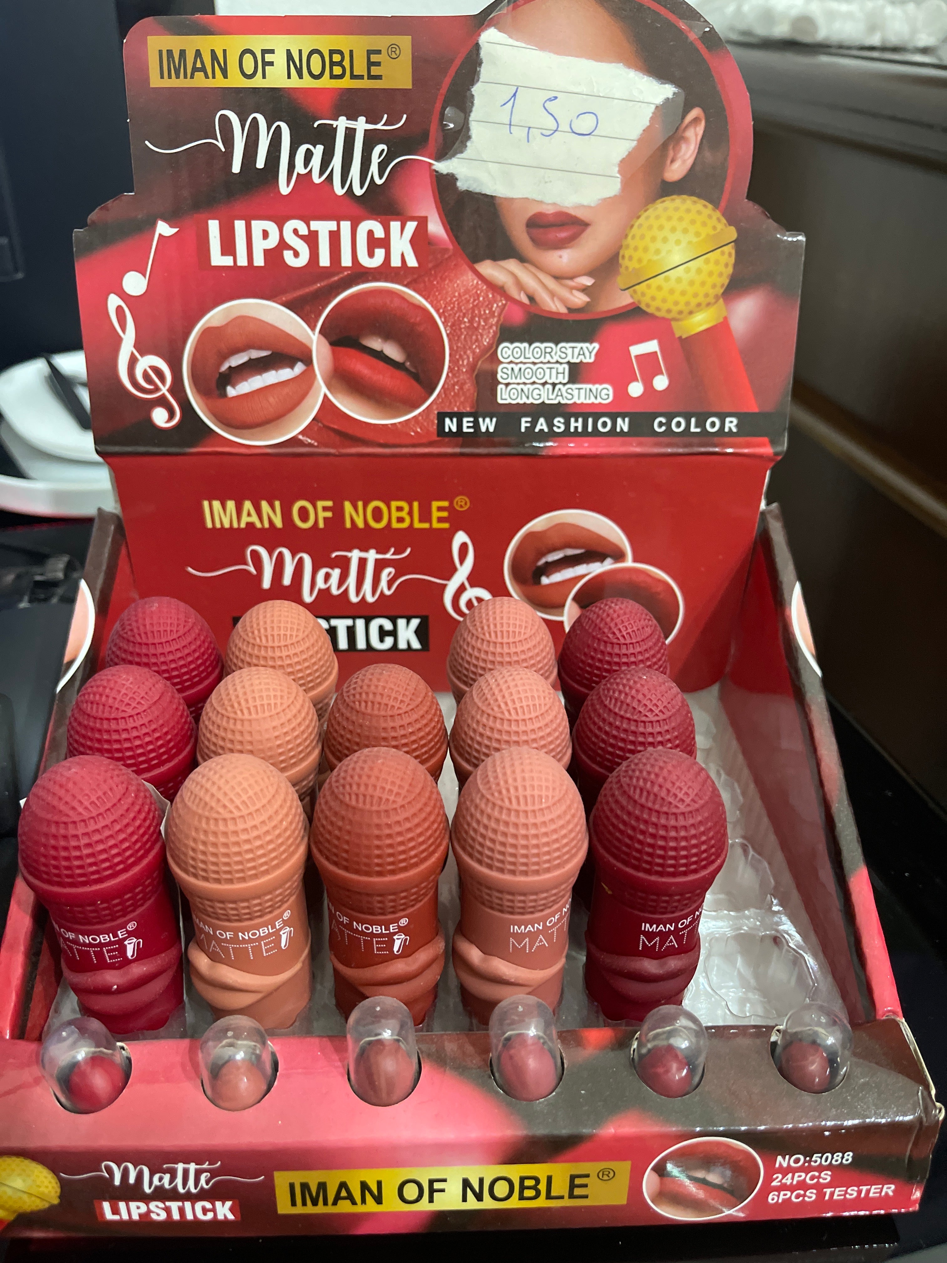 🎤 Iman of Noble – Fashion Color Matte Lipstick (Set Rossetti Opachi a Microfono)